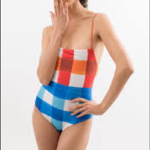SOLD: Mara Hoffman - One Piece - Dejeuner Plaid - Picture 2 of 5